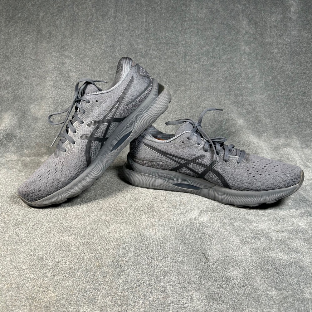 ASICS Gel-Nimbus 24 Mens Running Shoes Gray Sheet Rock Black 1011B359 Size 12 - Picture 8 of 13